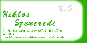 miklos szemeredi business card